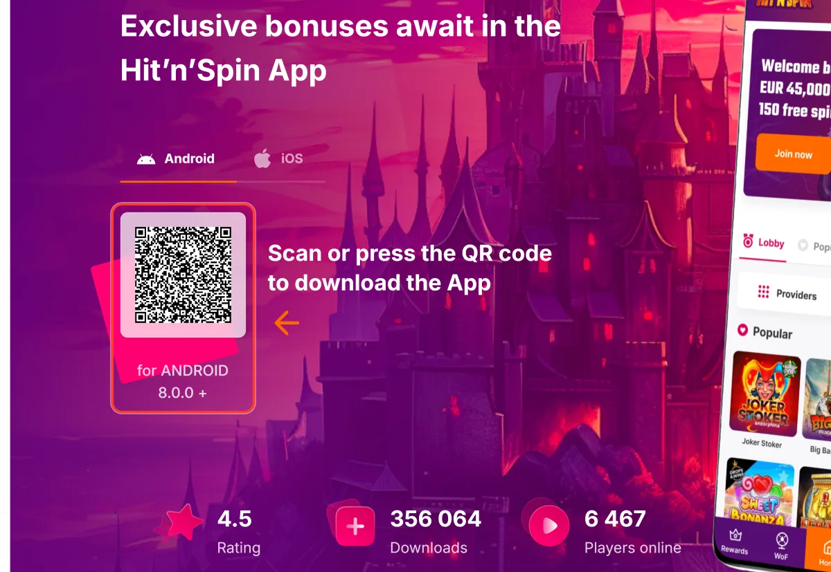 QR-koden til download af HitnSpin appen til Android