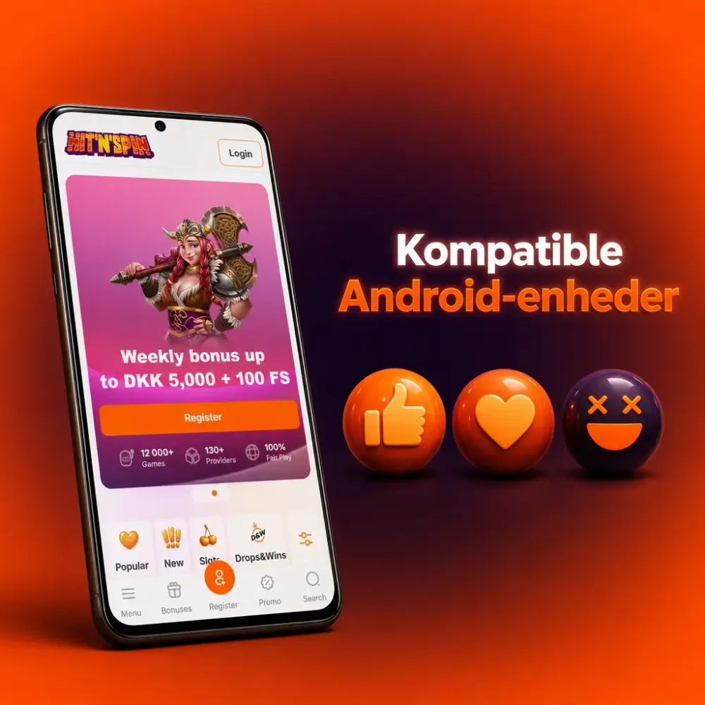 Android-enheder der understoetter HitnSpin appen
