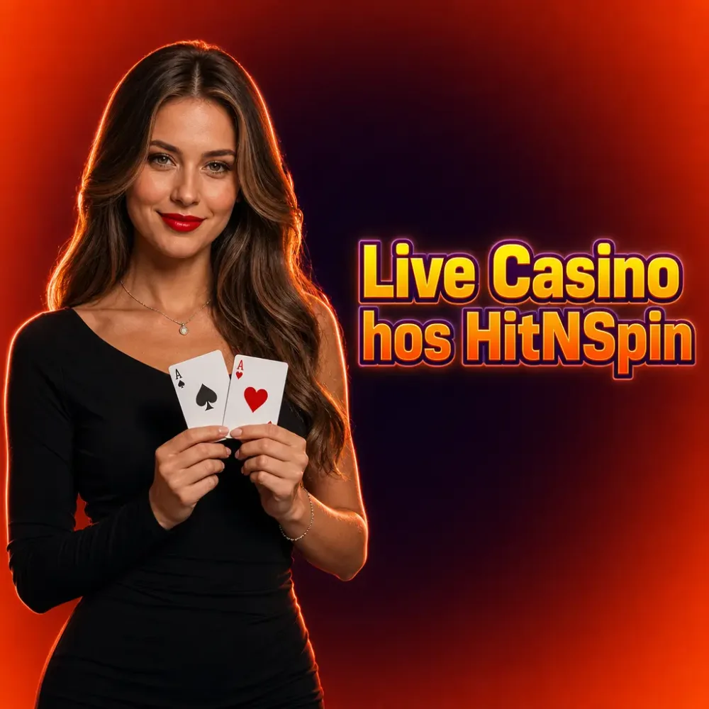 Live casino hos HitnSpin med en rigtig dealer ved bordet