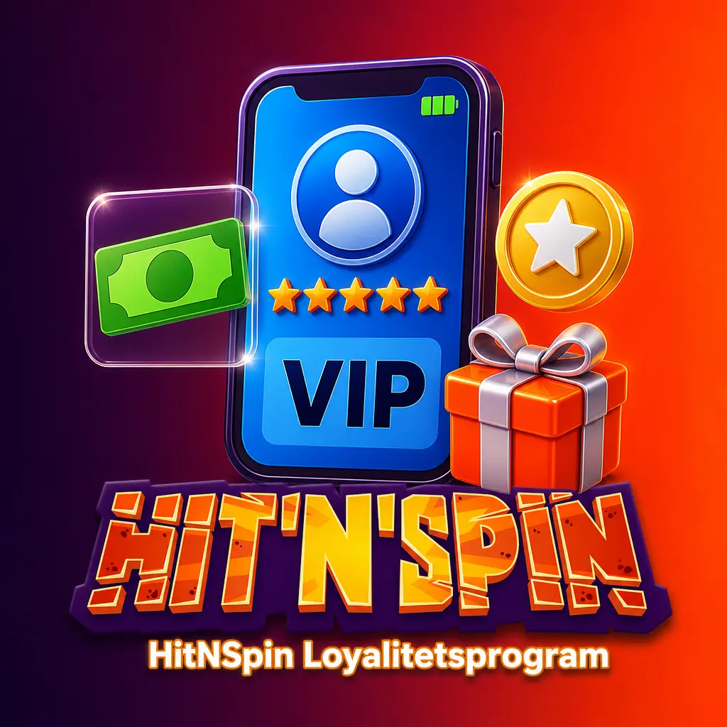 HitNSpin loyalitetsprogram med Bronze, Silver, Gold og Platinum niveauer og optjening af point via spil.